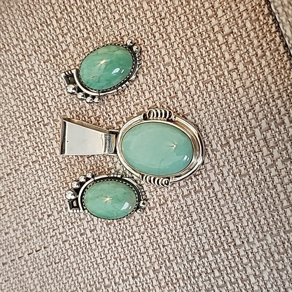 Sterling Silver Pendent and Earrings Set - Picture 1 of 3